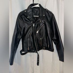 Black leather jacket